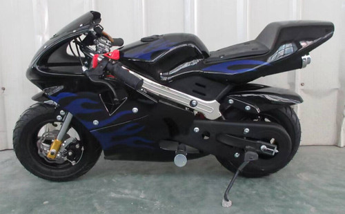 Mini pocket motorcycle blue - motorcycle,